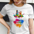 Vasthrlay Happy Holi Printed Round Neck Tshirt for Women